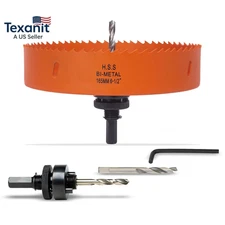 6.5 Inch Hole Saw with Arbor for Metal Wood Plastic, 6-1/2 in Bi-Metal Hole Cutt