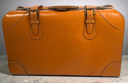 Vintage Leather Suitcase, Dionite Luggage Levis, Tan Valise.