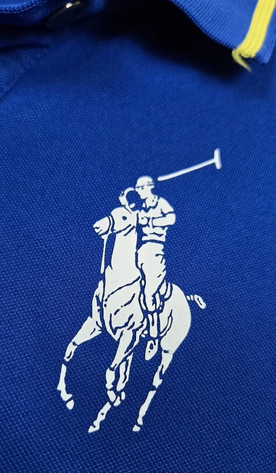 Polo Ralph Lauren Shirt Youth Boys Size 8 Small Big Pony Polo Colorblock Logo - Image 4 of 4