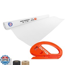 White Kraft Paper Roll 48" x 2160" 180 feet with Cutter - USA-M