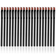 20 PCS Slanted Tip Nail Art Brushes Set, Black Acrylic Nail Brushes