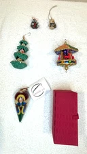 Assorted Christmas Ornaments lot of 5