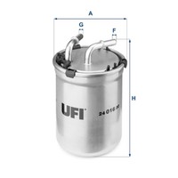 UFI Kraftstofffilter 24.016.00 Filtereinsatz FüR VW Ibiza 8XK Seat 8X1 A1 XL1 4