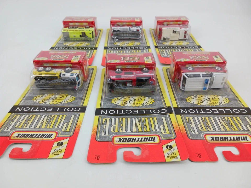 Matchbox Premiere Fire Collection World Class Series 7 Full Set of 6 1996 Sealed - Image 4 of 4