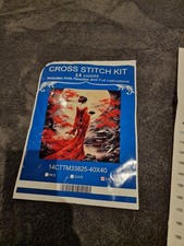 Geisha- Printed On -Cross Stitch Kit- 14 Count Aida- 14CT