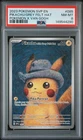 2023 POKEMON SVP EN-SV BLACK STAR PROMO #085 PIKACHU WITH GREY FELT HAT PSA 8