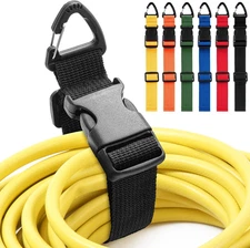 6 Pack 17 Inch Adjustable Extension Cord Holder Organizer with Triangle Clips fo