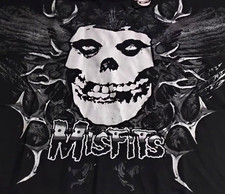 Y2K STYLE MISFITS SKULL SHIRT WITH METAL RIVETS NEW WITH TAGS       