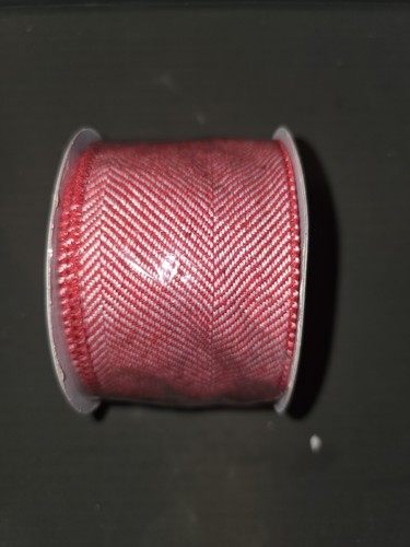 Rot Fischgrät verdrahtetes Band 2,5" x 15 Fuß. von Celebrate It (5 Yards)