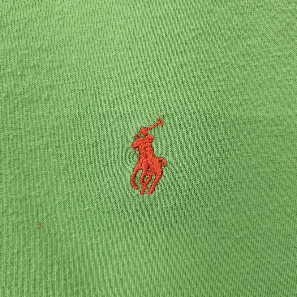 Camiseta Polo Ralph Lauren Niños L 14 16 Verde Lima Pony Logo Escuela Preppy Tee Foto 3 de 4