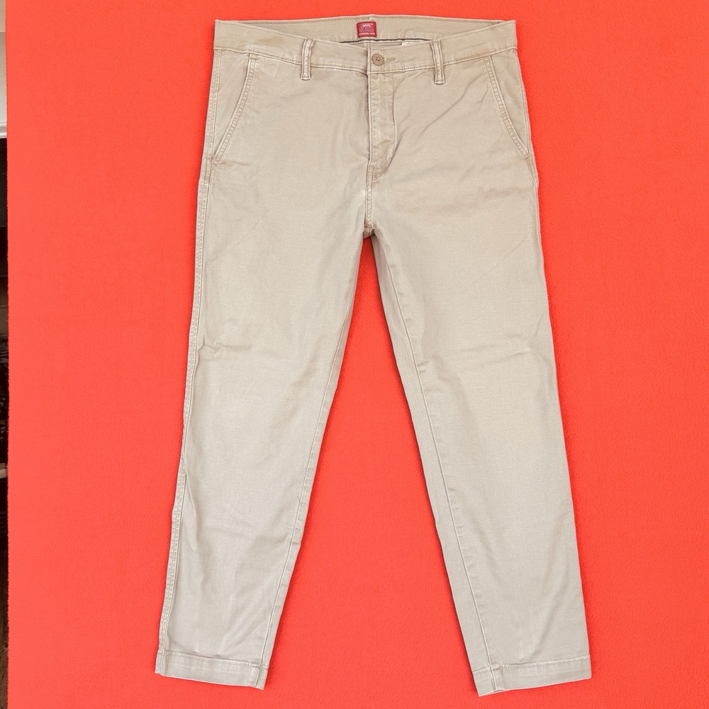 LEVI XX Standard 5 Pocket Chino Pants Beige Size 34