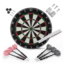 Amazon Basics Dartboard for Adults, Regulation Size, with Steel Tip Darts
