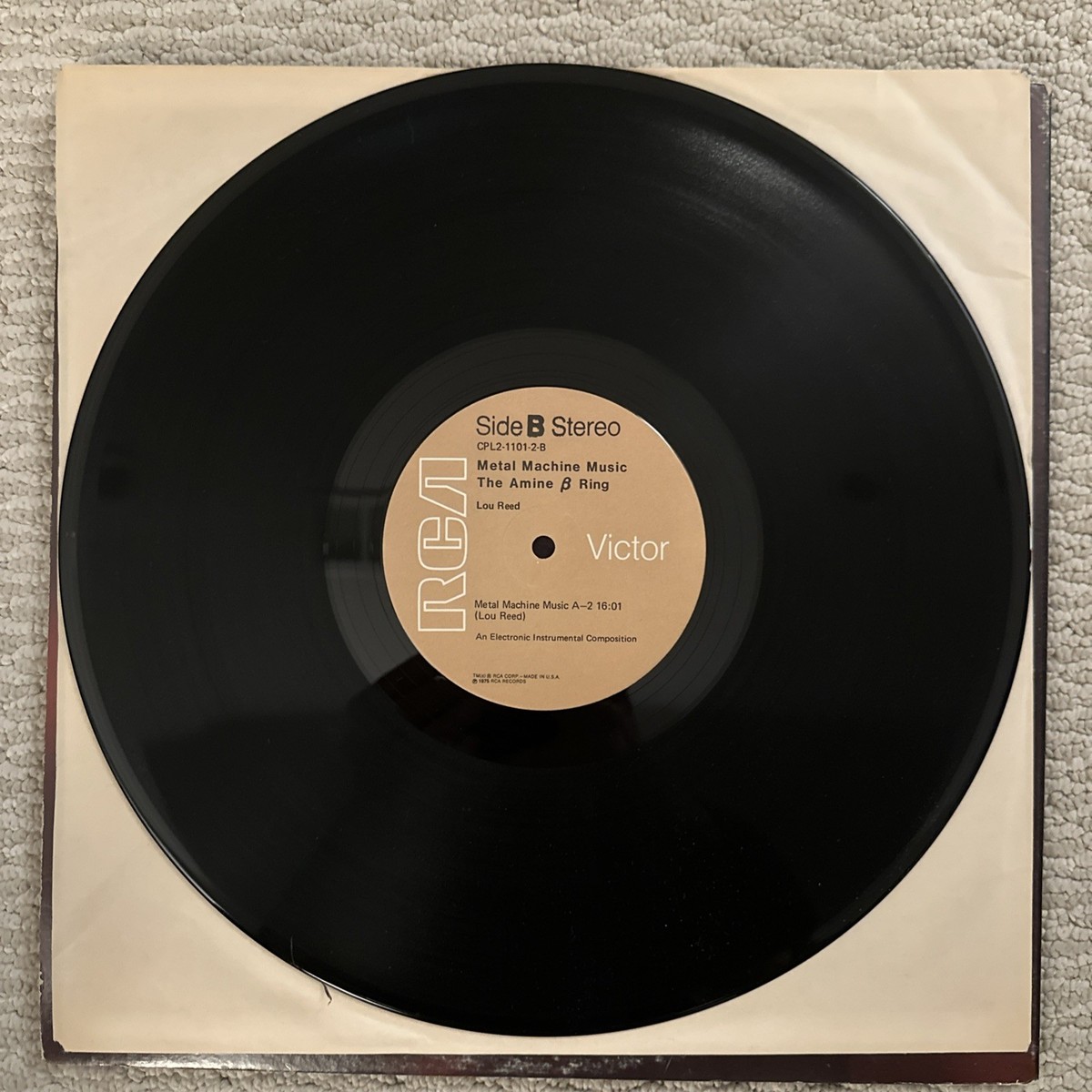 LOU REED METAL MACHINE MUSIC 1975 The Amine β Ring Stereo 2X VINYL