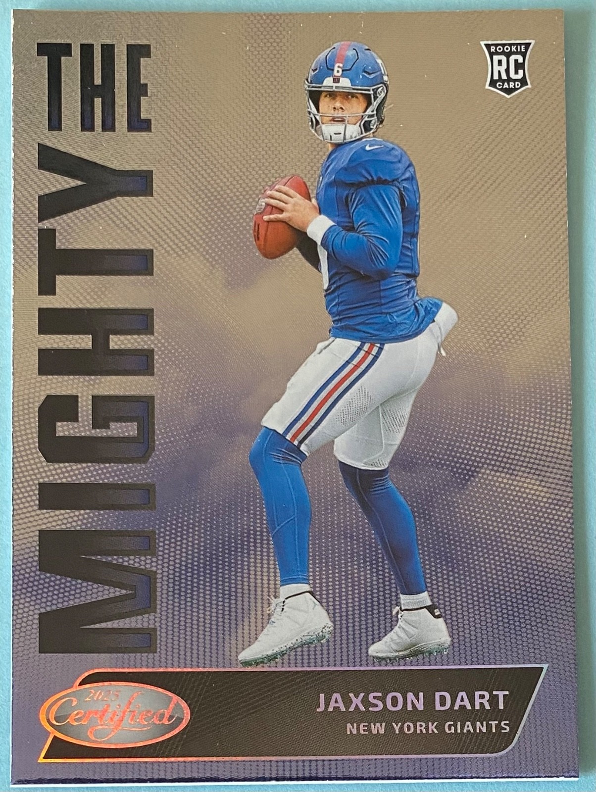 2025 Panini Certified Football Jaxson Dart (RC) #MTY-JDT The Mighty SSP Case Hit