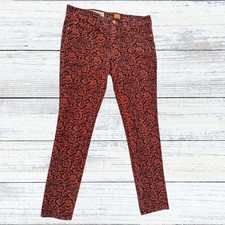 Pilcro The Letterpress Anthropologie No. 29 Paisley Corduroy Pants Size 10
