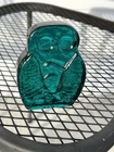 Blenko Glass Cryptid Critter 2523C - Mothman - Cerulean - Signed By John Blenko