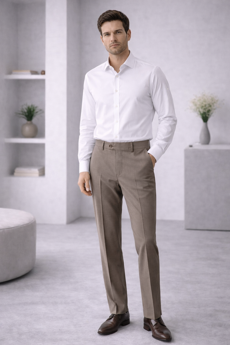 BROOKS BROTHERS 1818 Regent 100% Wool Dress Pants Brown 34 Regular Mens USA  Made | eBay