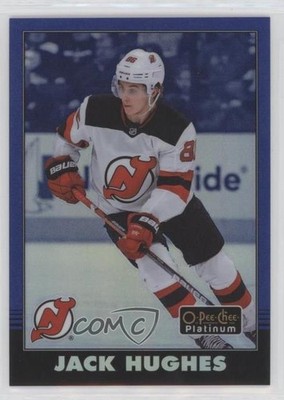 2020-21 O-Pee-Chee Platinum Retro Blue Rainbow 131/149 Jack Hughes #R-42 00d2