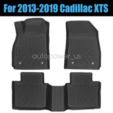 Front & 2nd Row TPE Floor Mats Liners Set For 2013-2019 Cadillac XTS All Weather