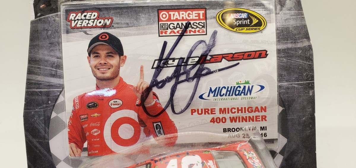 Kyle Larson #42 Target 2016 Authentics Michigan First Cup Win