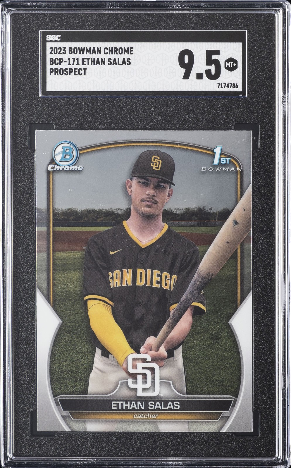 2023 BOWMAN CHROME PRSPCT #BCP-171 ETHAN SALAS SGC 9.5