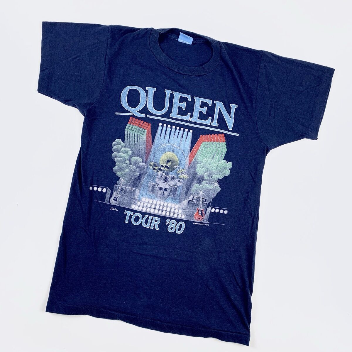 1980 QUEEN Vintage Tour Band Rock Shirt 80s 1980s Rolling 1980 QUEEN Vintage Tour Band Rock Shirt 80s 1980s Rolling