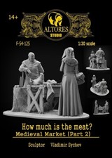 ALTORES STUDIO MEDIEVAL MARKET scale 60 mm Resin