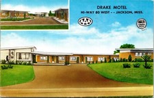 Drake Hotel, Jackson, Mississippi - Postcard