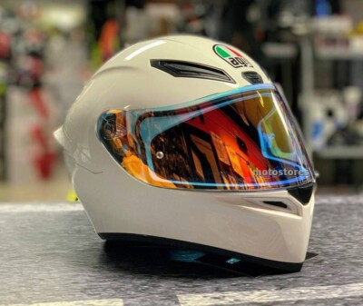 Lente per Casco, Parabrezza per Moto Lente per Casco Lente per Visiera per Moto Integrale Adatta per AGV K1, K3 SV, K5, K5-S, Proteggi i Tuoi Occhi da Sole, Vento, Pioggia(Trasparente