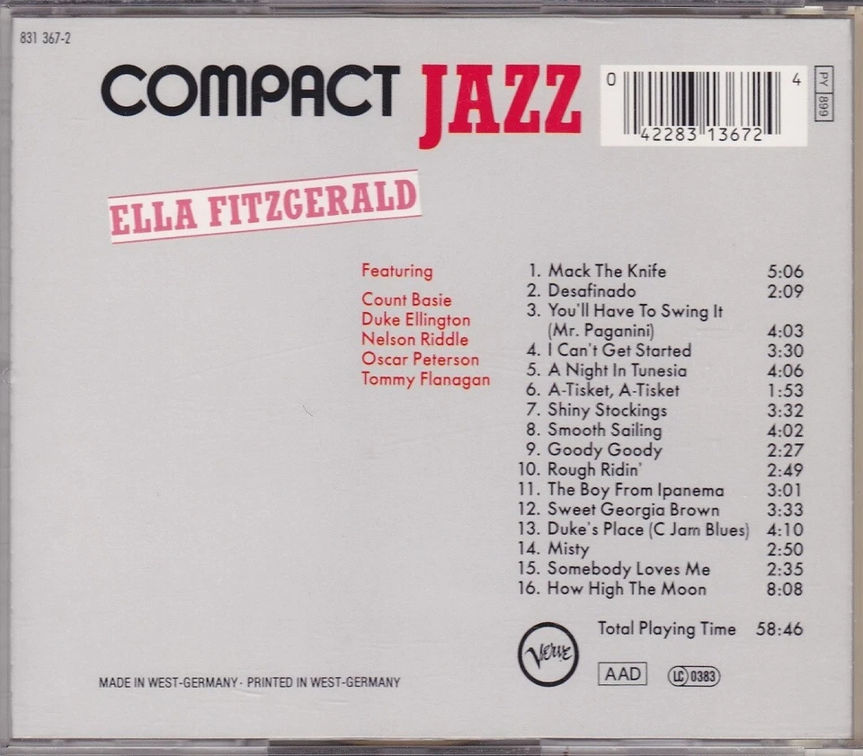 Ella Fitzgerald - Compact Jazz (CD) - Bild 2 von 2