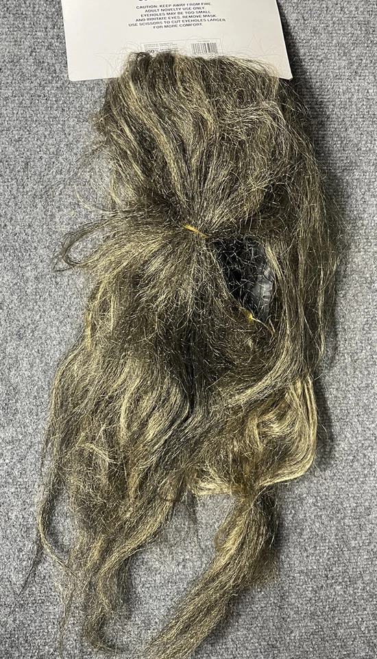 Pirate Skull Long Hair Halloween Mask Realistic Scary Costume Wig - Image 4 of 4