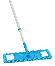 Pro Kleen Extendable Handle Chenille Floor Mop Duster Blue Cleaning Microfiber