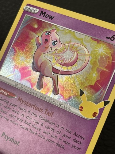 Mew 011/025 2021 Celebrations 25th Anniversary Set Holo Rare Pokemon TCG Card NM - Picture 7 of 9