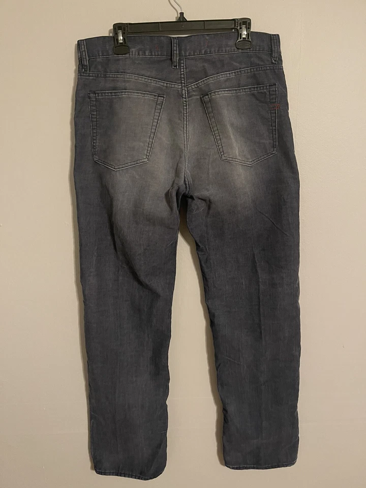 Pantalones de pana Diesel Industries Made in Italy Kratt Button Fly gris - 36 para hombre Foto 3 de 4