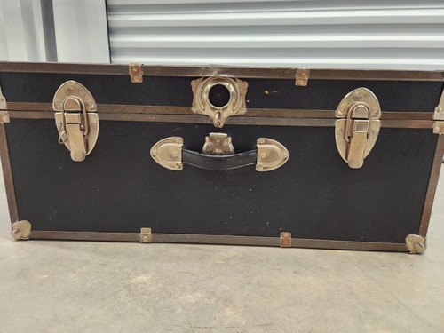 Wood Storage Travel Trunk 30" x 16" x 12.5" - Picture 2 of 11