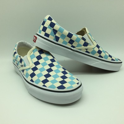 multi blue checkered vans