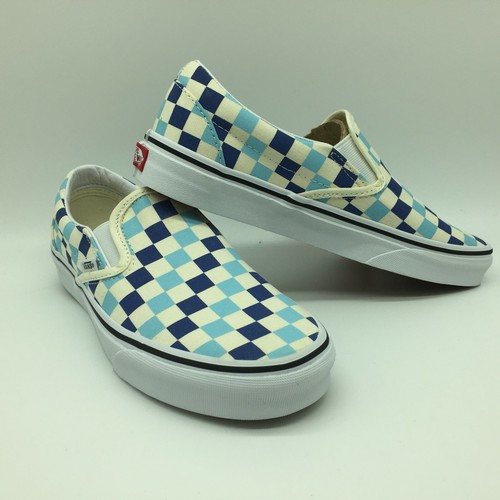 vans slip on blue topaz