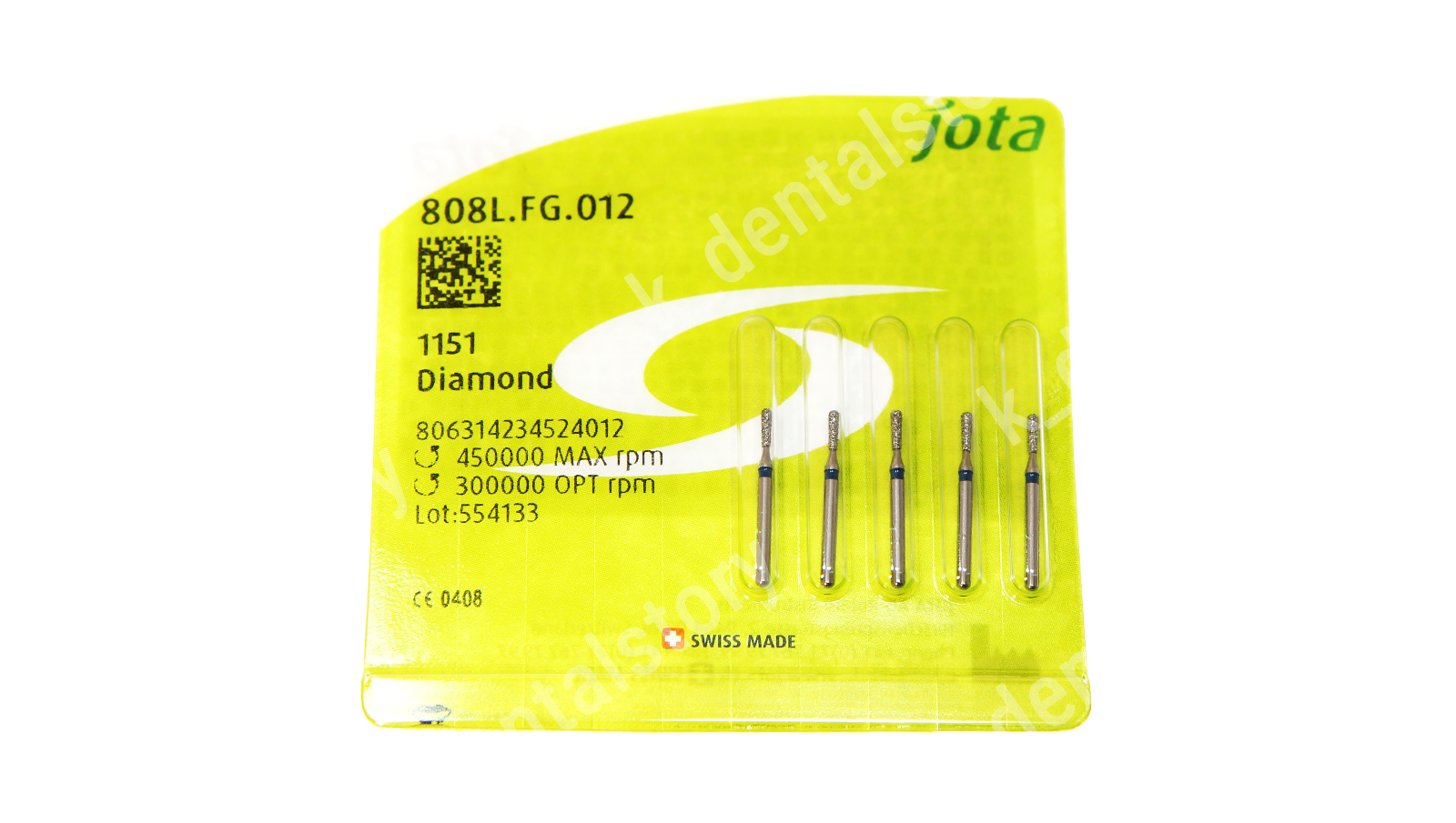 Jota Made in Swiss High Quality Diamond Bur FG 808L 012 014 Rounded