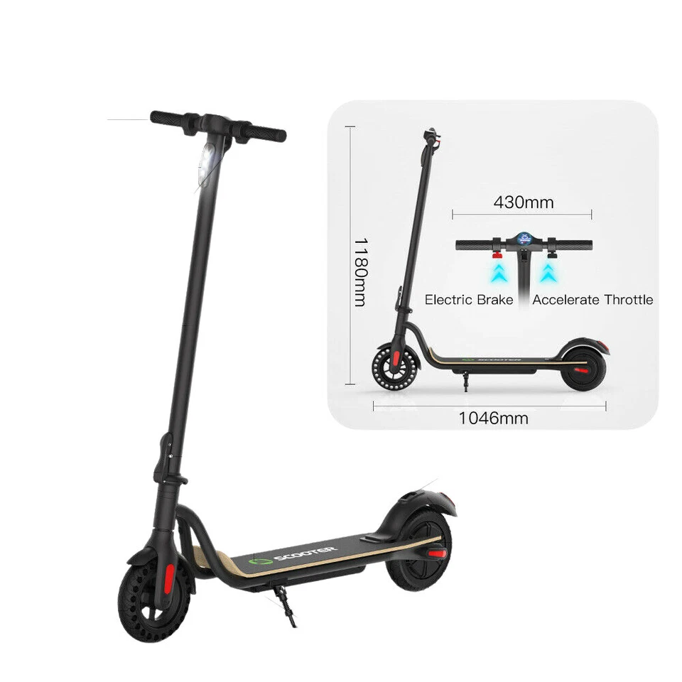 Megawheels S10 7.5Ah Electric Scooter - Black