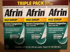 Afrin No Drip Severe Congestion .TRIPLE PACK . 3/20ml