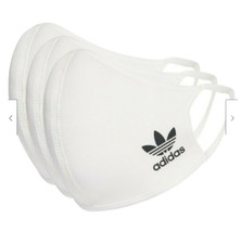 Adidas Face Masks White Adult Size S 3 pack New