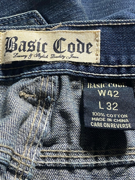 Basic Code Men's Vintage Medium Wash Straight Leg… - image 3