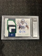 2016 National Treasures Ezekiel Elliott Rc Auto Gem Mint 10, Patch BGS 9, 10/21