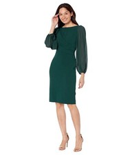 Vince Camuto Women's Signature Stretch Crepe Bodycon with Chiffon Balloon