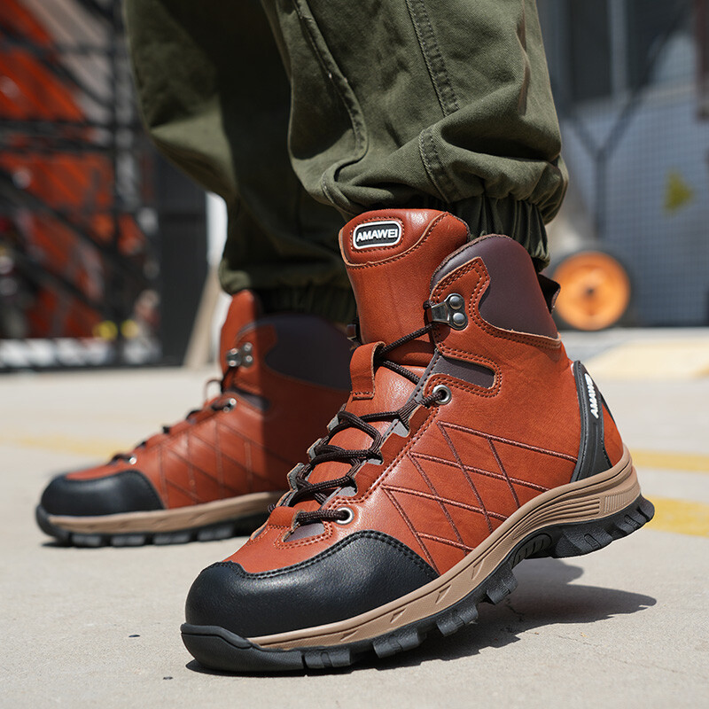 Mens Waterproof Safety Boots Steel Toe Work Shoes Indestructible