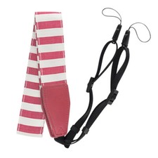 Flamingo Pink Striped Camera Strap For The Fuji Instax Mini 9 8 8 Brand New
