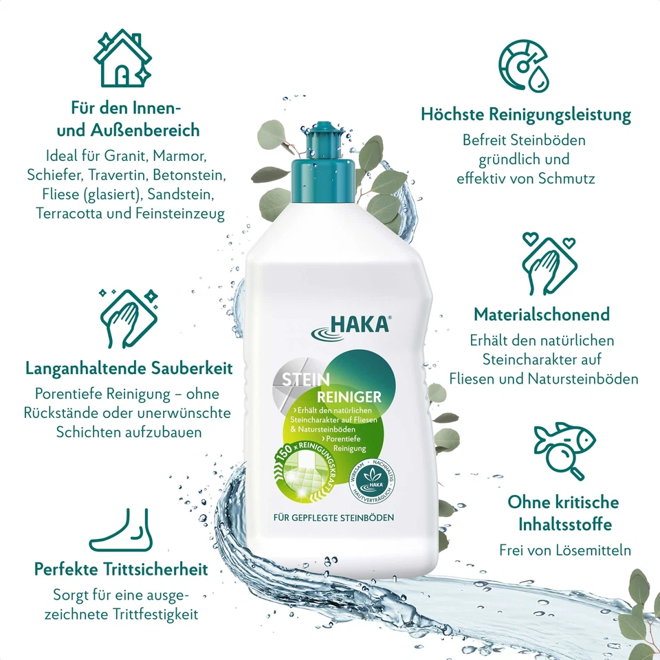 HAKA Steinreiniger 750ml Porentiefe Reinigung, für innen & außen, umweltschonend - Bild 2 von 4