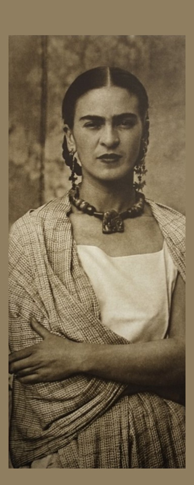 Frida Kahlo - Artist - Laminated Photo Bookmark - 2.5 x 6 in