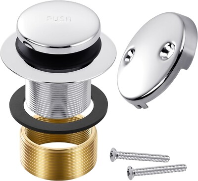 Bathtub Drain Kit Tip Toe with 2-Hole Overflow Fits 1-3/8'' & 1-1/2'' -2/5/10 PACK