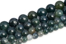 Natural Green Moss Agate Beads Grade AAA Round Loose Beads 4/6/8/10/12MM